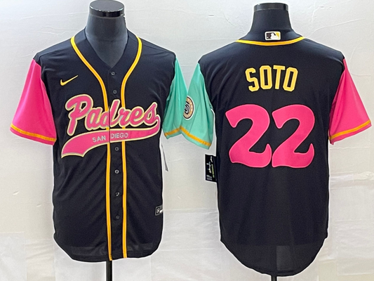 Men's San Diego Padres Juan Soto #22 Black City Connect Replica Player jersey Joint Edition