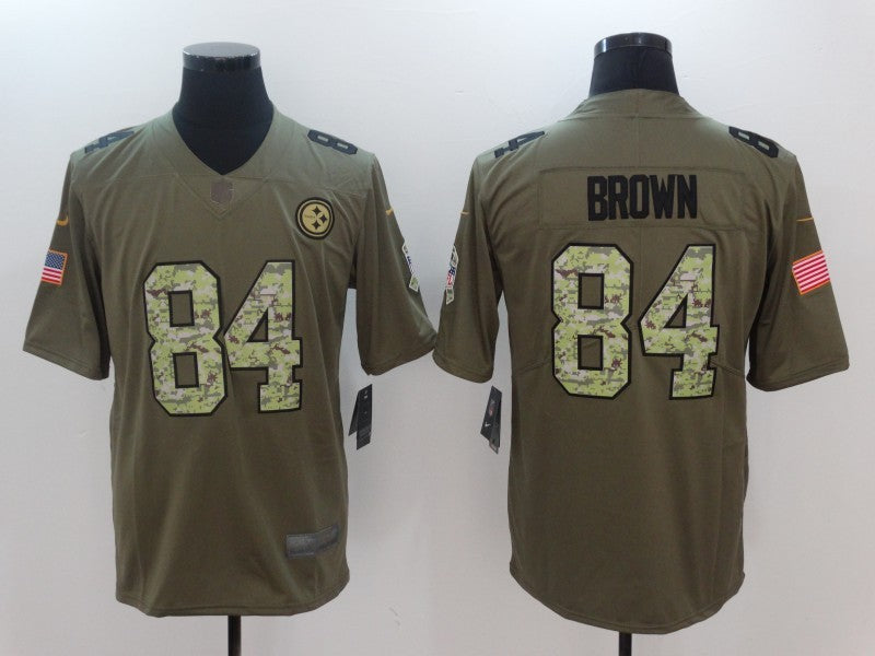 Men's Pittsburgh Steelers Antonio Brown #84 Brown Game jersey