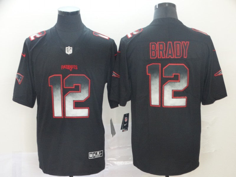 Men's New England Patriots Tom Brady #12 Black Game Player jersey