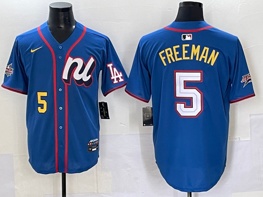 Men's National League Freddie Freeman #5 Blue 2025 All-Star Edition Limited Player Jersey
