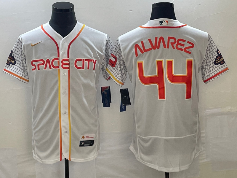 Men's Houston Astros Yordan Alvarez #44 White City Connect Replica Player jersey