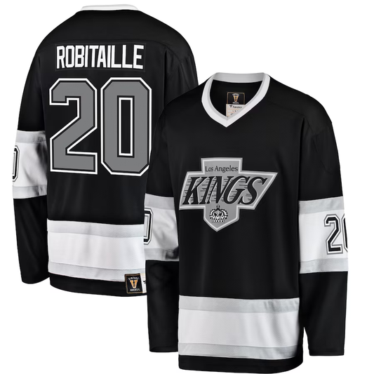 Men's Los Angeles Kings Luc Robitaille #20 Black Premier Breakaway Retired Player jersey