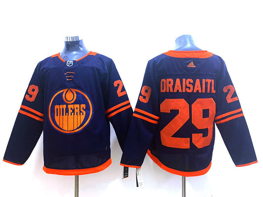 Men's Edmonton Oilers Leon Draisaitl #29 Navy Breakaway Player jersey