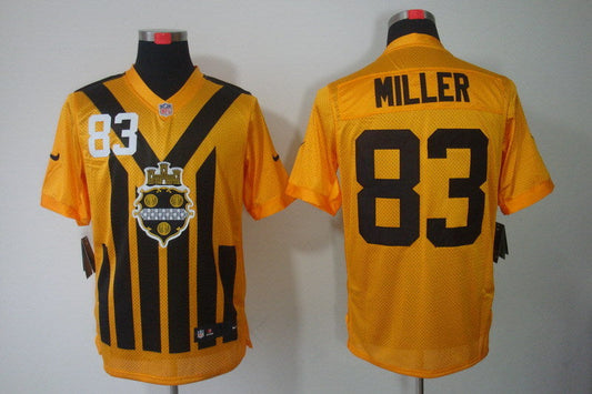 Men's Pittsburgh Steelers Heath Miller #83 Gold Game jersey