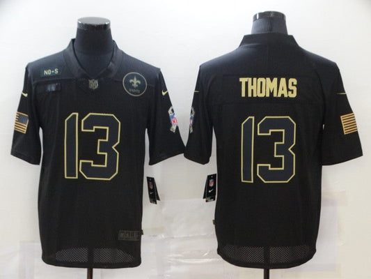 Men's New Orleans Saints #13 Michael Thomas Black Player Game jersey