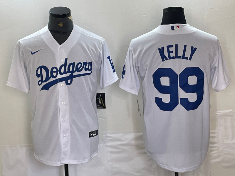 Men's Los Angeles Dodgers Joe Kelly #99 White Replica Player jersey