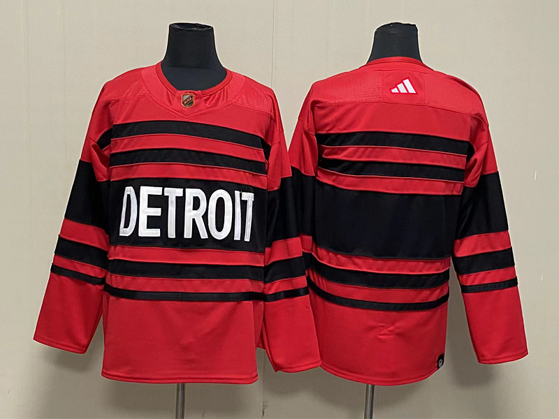 Men's Detroit Red Wings Red Blank jersey
