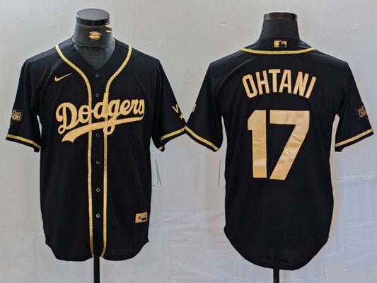 Men's Los Angeles Dodgers Shohei Ohtani #17 Black Game Team jersey