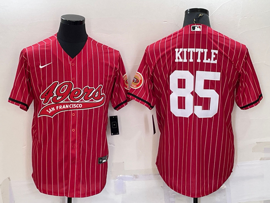 Men's San Francisco 49ers George Kittle #85 Red Player jersey Joint Edition
