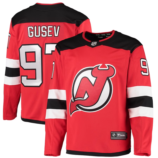 Men's New jersey Devils Nikita Gusev #97 Red Player Game jersey