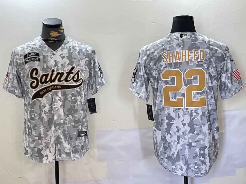 Men's New Orleans Saints Rashid Shaheed #22 Arctic Camo 2024 Salute to Service Player jersey