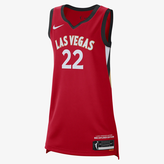 Men's Las Vegas Aces A������������Ja Wilson #22 Red Player Jersey