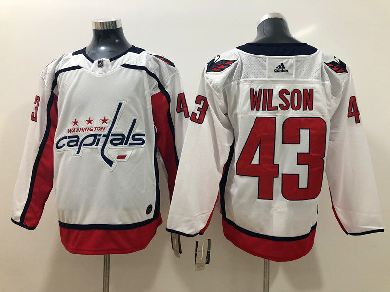 Men's Washington Capitals Tom Wilson #43 White Player Game jersey