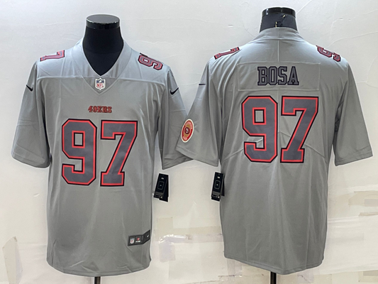 Men's San Francisco 49ers Nick Bosa #97 Gray Atmosphere Game jersey