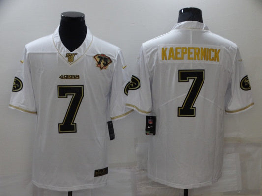 Men's San Francisco 49ers Colin Kaepernick #7 White 75th Anniversary Game jersey