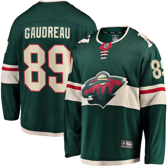Men's Minnesota Wild Frederick Gaudreau #89 Green Home Breakaway Player jersey