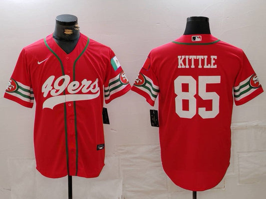 Men's San Francisco 49ers George Kittle #85 Scarlet Player Game jersey
