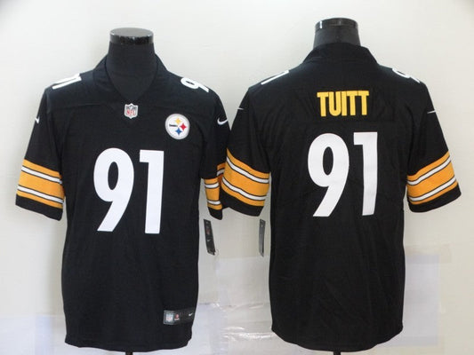 Men's Pittsburgh Steelers Stephon Tuitt #91 Black Game jersey