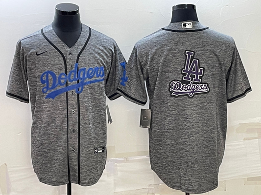 Men's Los Angeles Dodgers Gray Alternate Replica Player Name jersey