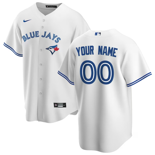 Men's Toronto Blue Jays White Home Replica Custom jersey