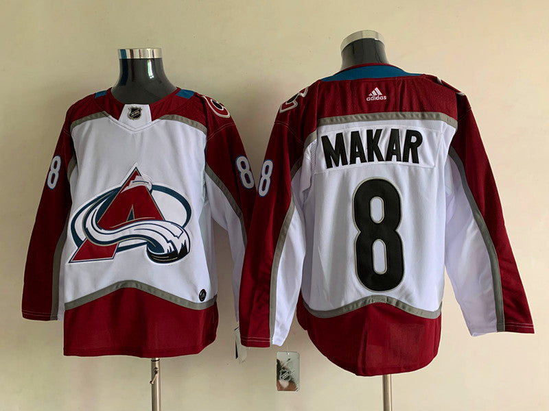 Men's Colorado Avalanche Cale Makar #8 White Home Breakaway Player jersey
