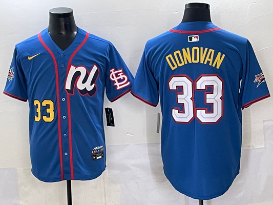 Men's National League Brendan Donovan #33 Blue 2025 All-Star Edition Limited Player Jersey