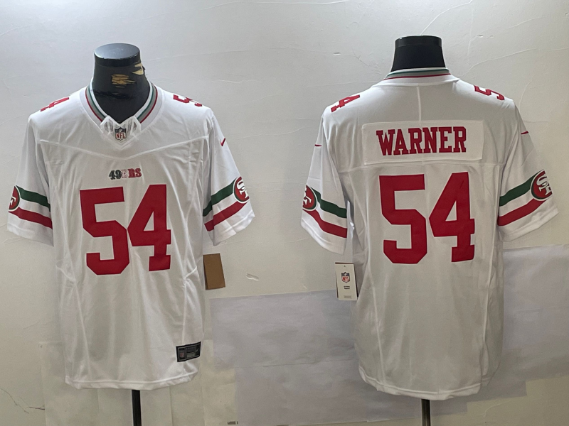 Men's San Francisco 49ers Fred Warner #54 White Vapor F.U.S.E. Limited jersey