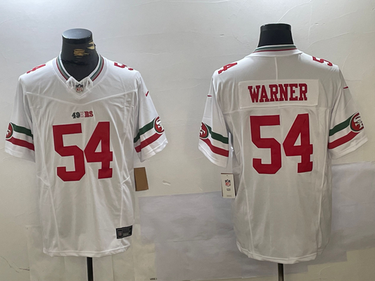 Men's San Francisco 49ers Fred Warner #54 White Vapor F.U.S.E. Limited jersey