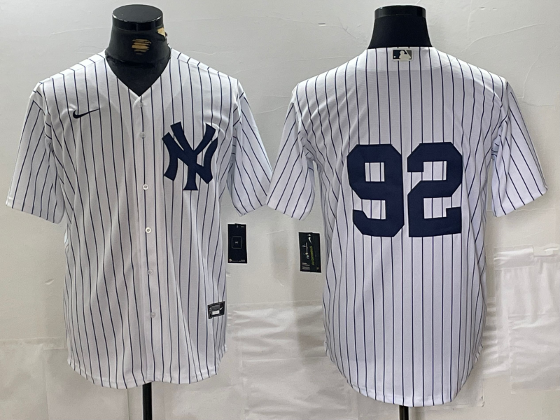 Men's New York Yankees Chris Gittens #92 White Replica Player Name jersey