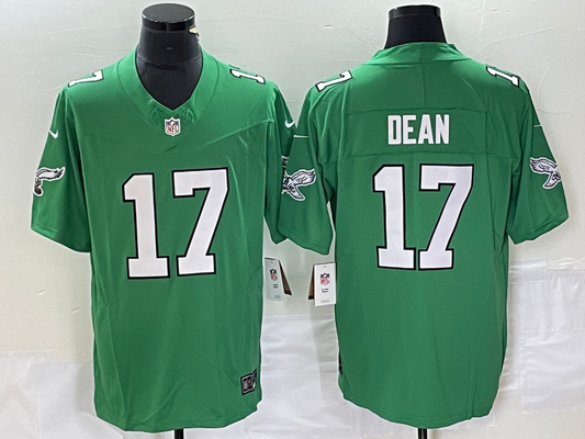 Men's Philadelphia Eagles Nakobe Dean #17 Kelly Green Game jersey