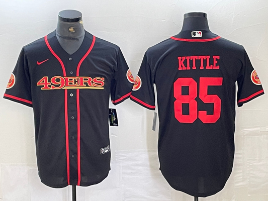 Men's San Francisco 49ers George Kittle #85 Black Joint Edition Player jersey