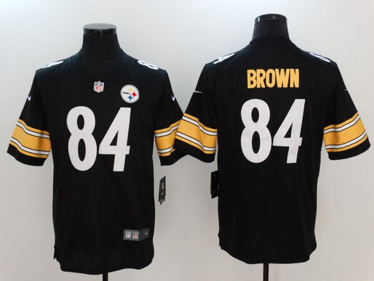 Men's Pittsburgh Steelers Antonio Brown #84 Black Game jersey