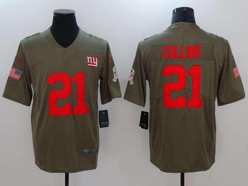 Men's New York Giants Landon Collins #21 Brown Game jersey
