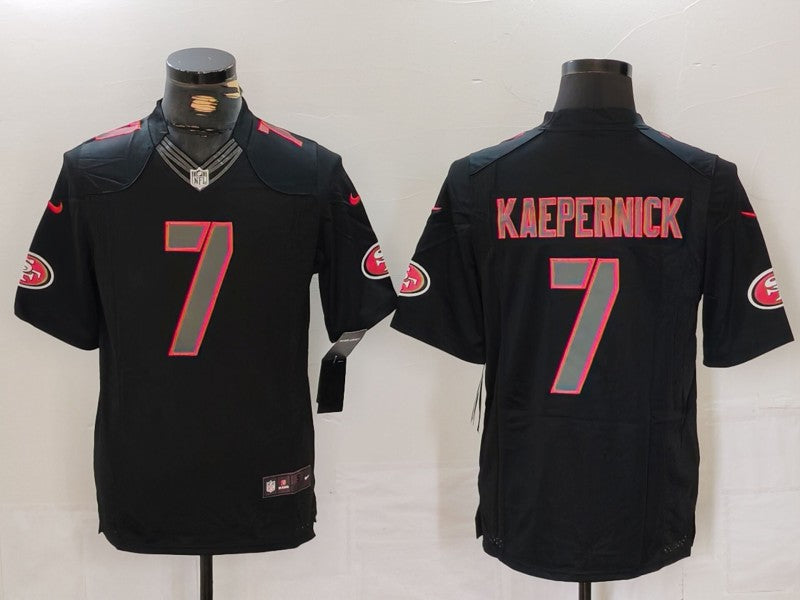 Men's San Francisco 49ers Colin Kaepernick #7 Black Game Team jersey