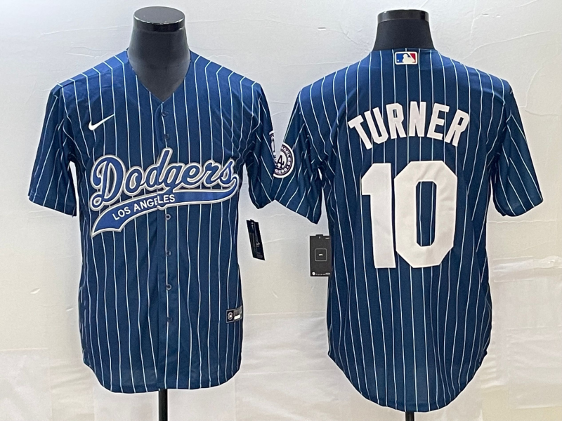 Men's Los Angeles Dodgers Justin Turner #10 Blue Player jersey Joint Edition