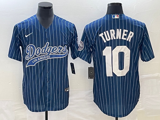 Men's Los Angeles Dodgers Justin Turner #10 Blue Player jersey Joint Edition