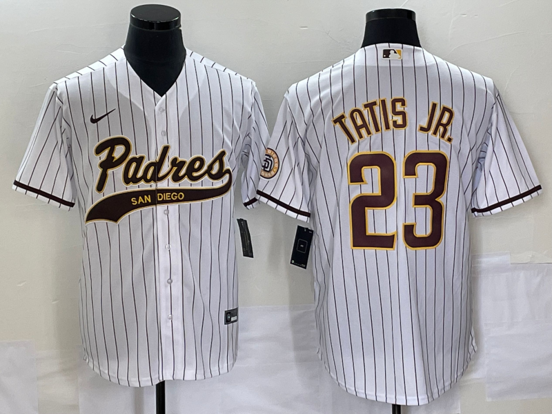 Men's San Diego Padres Fernando Tatis Jr. #23 White Replica Player jersey Joint Edition