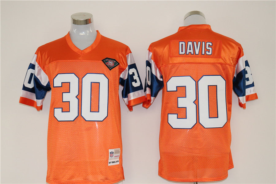 Men's Denver Broncos Terrell Davis Mitchell & Ness Orange Legacy Replica jersey