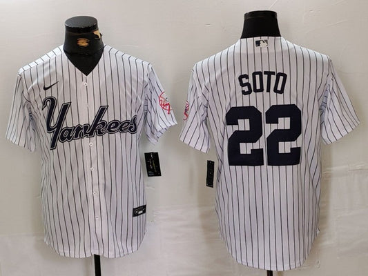 Men's New York Yankees Juan Soto White Replica Player jersey