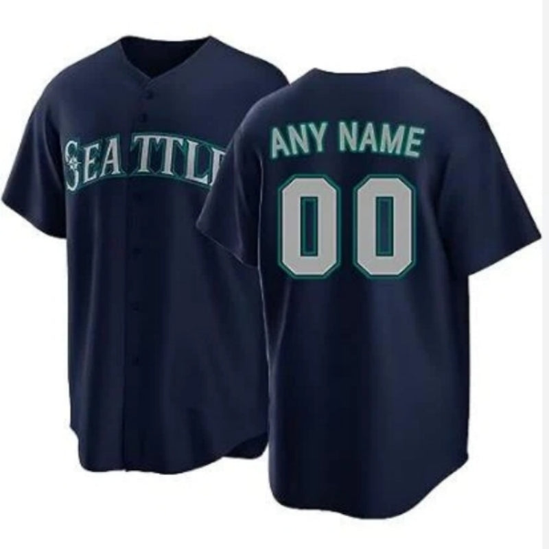 Men's Seattle Mariners Navy Alternate Replica Custom jersey