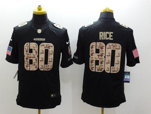 Men's San Francisco 49ers #80 Jerry Rice Black Game jersey
