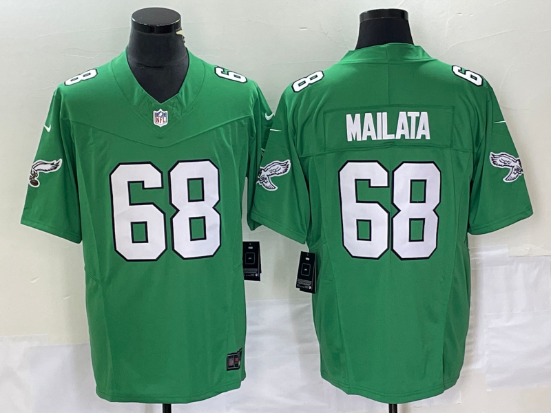 Men's Philadelphia Eagles Jordan Mailata #68 Kelly Green Game jersey