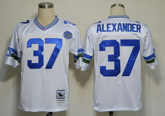 Men's Seattle Seahawks Shaun Alexander Mitchell & Ness White Legacy Replica jersey