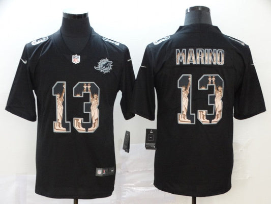 Men's Miami Dolphins #13 Dan Marino Black Alternate Game jersey