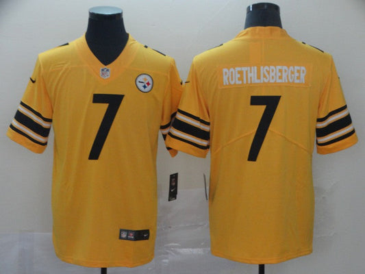 Men's Pittsburgh Steelers Ben Roethlisberger #7 Gold Inverted Team Game jersey