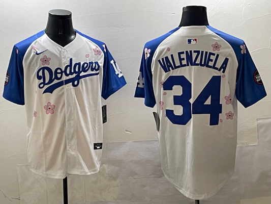 Men's Los Angeles Dodgers Fernando Valenzuela White Game jersey
