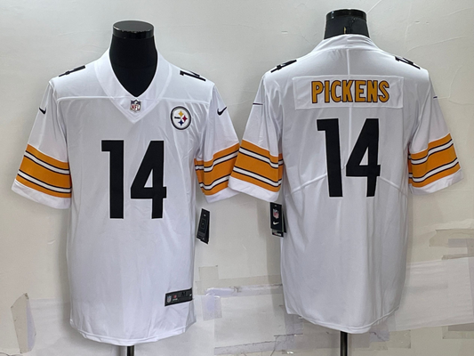 Men's Pittsburgh Steelers George Pickens #14 White Game jersey