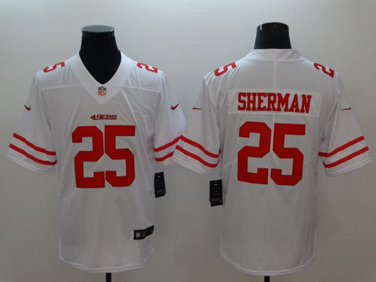 Men's San Francisco 49ers Richard Sherman #25 White Game jersey