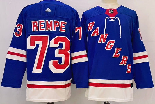 Men's New York Rangers Matt Rempe #73 Blue Player jersey
