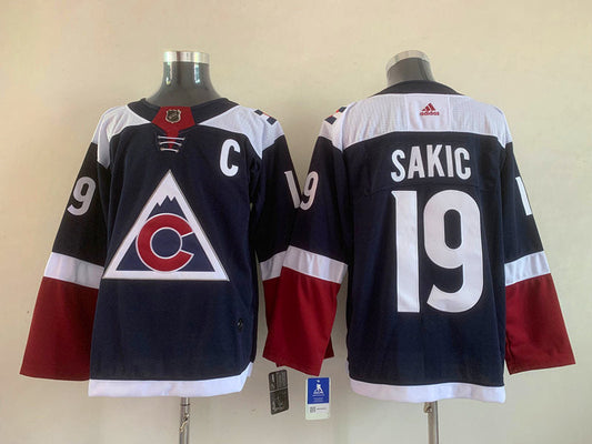 Men's Colorado Avalanche Joe Sakic #19 Navy Breakaway Player jersey